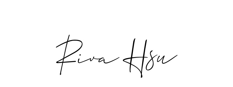Make a beautiful signature design for name Riva Hsu. With this signature (Allison_Script) style, you can create a handwritten signature for free. Riva Hsu signature style 2 images and pictures png