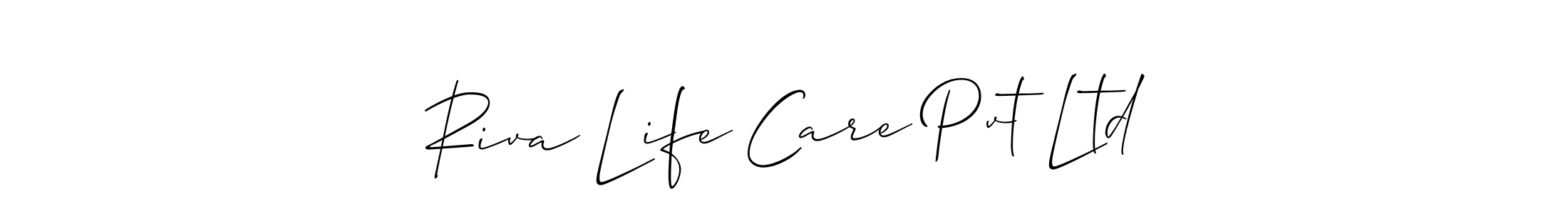 It looks lik you need a new signature style for name Riva Life Care Pvt Ltd. Design unique handwritten (Allison_Script) signature with our free signature maker in just a few clicks. Riva Life Care Pvt Ltd signature style 2 images and pictures png
