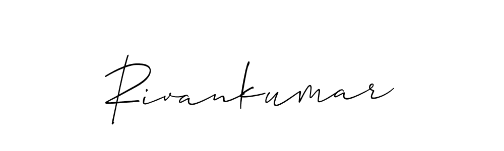 Similarly Allison_Script is the best handwritten signature design. Signature creator online .You can use it as an online autograph creator for name Rivankumar. Rivankumar signature style 2 images and pictures png