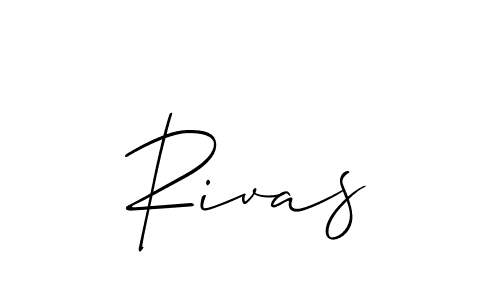 Create a beautiful signature design for name Rivas. With this signature (Allison_Script) fonts, you can make a handwritten signature for free. Rivas signature style 2 images and pictures png