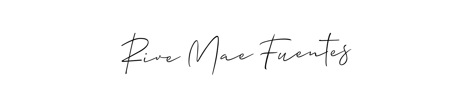 Design your own signature with our free online signature maker. With this signature software, you can create a handwritten (Allison_Script) signature for name Rive Mae Fuentes. Rive Mae Fuentes signature style 2 images and pictures png