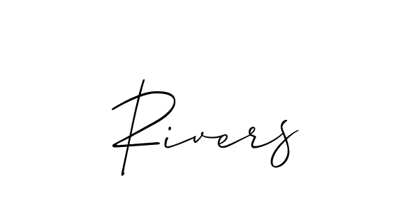 The best way (Allison_Script) to make a short signature is to pick only two or three words in your name. The name Rivers include a total of six letters. For converting this name. Rivers signature style 2 images and pictures png