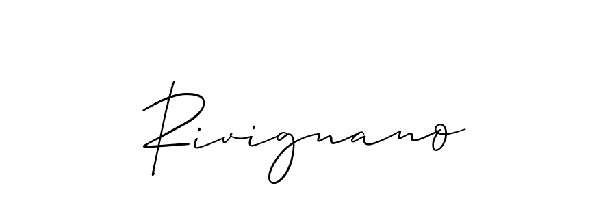 Allison_Script is a professional signature style that is perfect for those who want to add a touch of class to their signature. It is also a great choice for those who want to make their signature more unique. Get Rivignano name to fancy signature for free. Rivignano signature style 2 images and pictures png