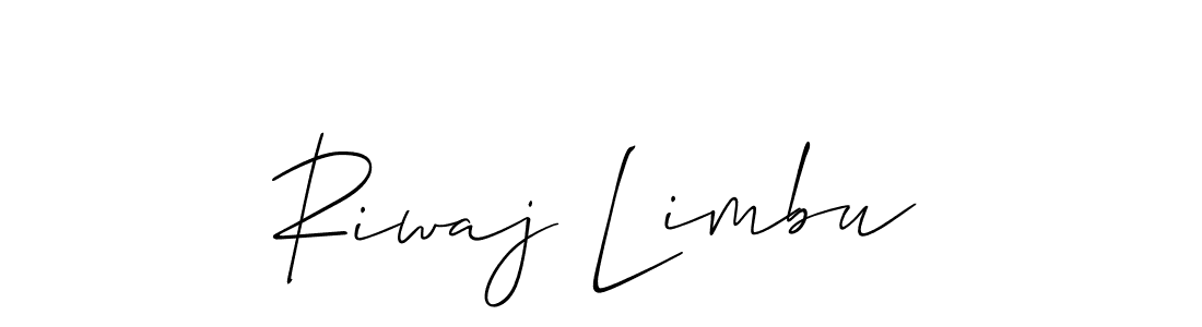 Riwaj Limbu stylish signature style. Best Handwritten Sign (Allison_Script) for my name. Handwritten Signature Collection Ideas for my name Riwaj Limbu. Riwaj Limbu signature style 2 images and pictures png