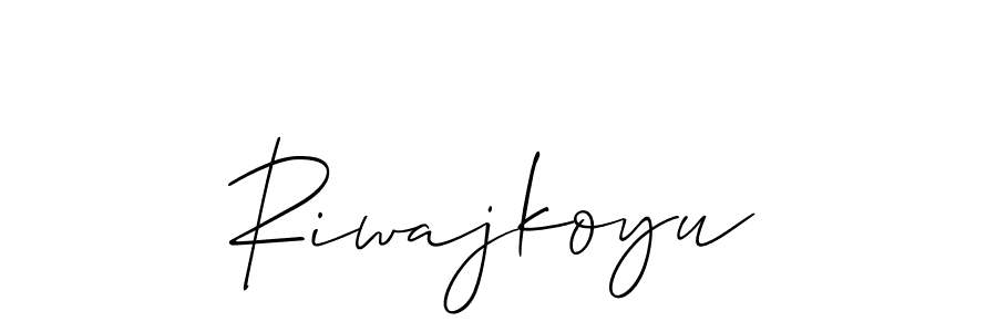 How to Draw Riwajkoyu signature style? Allison_Script is a latest design signature styles for name Riwajkoyu. Riwajkoyu signature style 2 images and pictures png