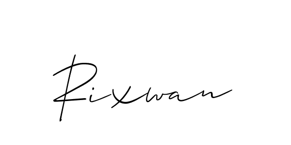 The best way (Allison_Script) to make a short signature is to pick only two or three words in your name. The name Rixwan include a total of six letters. For converting this name. Rixwan signature style 2 images and pictures png