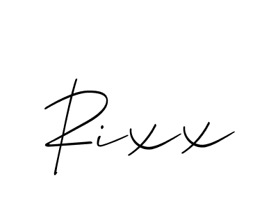 Rixx stylish signature style. Best Handwritten Sign (Allison_Script) for my name. Handwritten Signature Collection Ideas for my name Rixx. Rixx signature style 2 images and pictures png