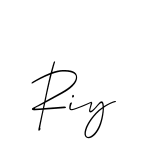 if you are searching for the best signature style for your name Riy. so please give up your signature search. here we have designed multiple signature styles  using Allison_Script. Riy signature style 2 images and pictures png