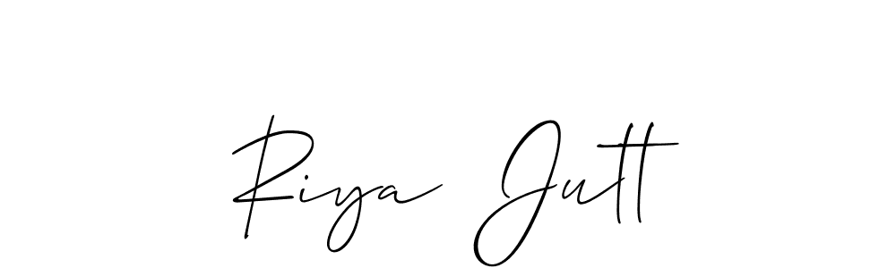 Use a signature maker to create a handwritten signature online. With this signature software, you can design (Allison_Script) your own signature for name Riya  Jutt. Riya  Jutt signature style 2 images and pictures png
