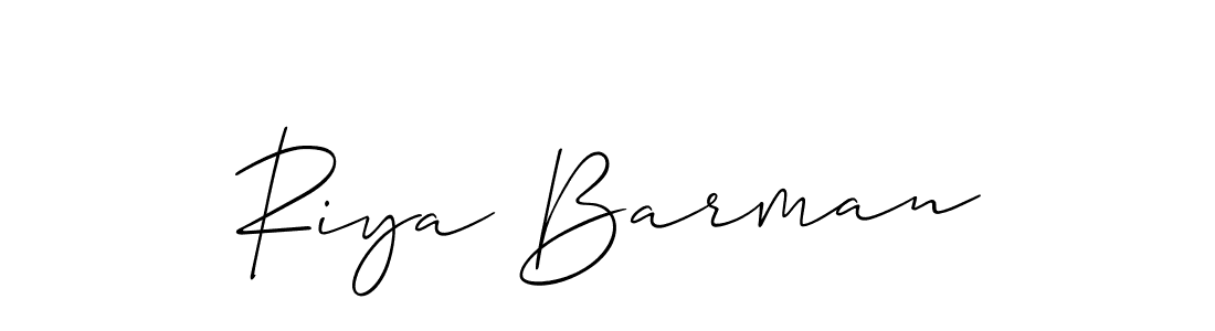 Riya Barman stylish signature style. Best Handwritten Sign (Allison_Script) for my name. Handwritten Signature Collection Ideas for my name Riya Barman. Riya Barman signature style 2 images and pictures png