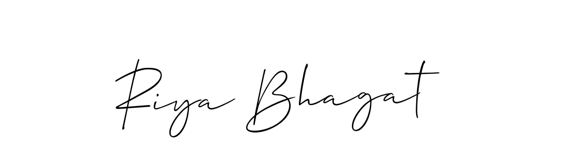 Allison_Script is a professional signature style that is perfect for those who want to add a touch of class to their signature. It is also a great choice for those who want to make their signature more unique. Get Riya Bhagat name to fancy signature for free. Riya Bhagat signature style 2 images and pictures png