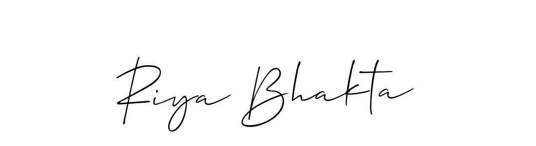 Also we have Riya Bhakta name is the best signature style. Create professional handwritten signature collection using Allison_Script autograph style. Riya Bhakta signature style 2 images and pictures png