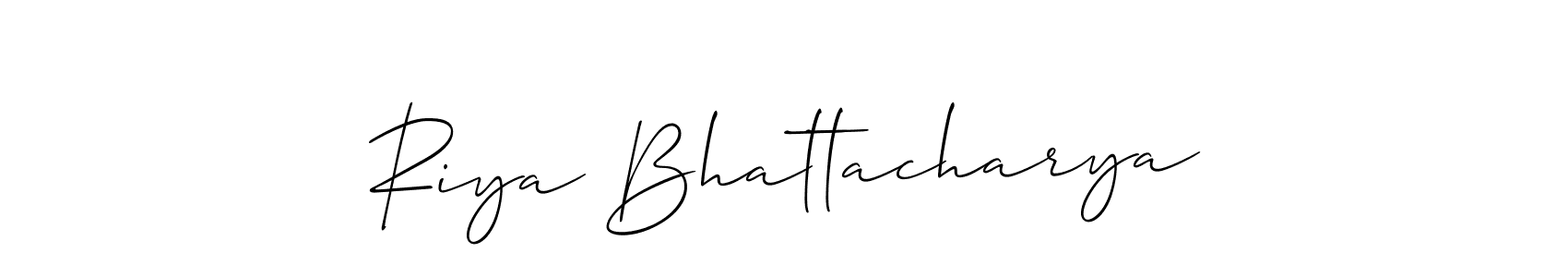You can use this online signature creator to create a handwritten signature for the name Riya Bhattacharya. This is the best online autograph maker. Riya Bhattacharya signature style 2 images and pictures png