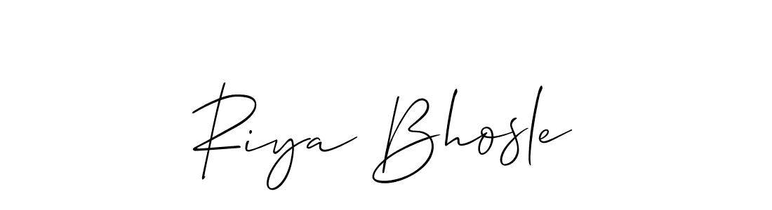 How to Draw Riya Bhosle signature style? Allison_Script is a latest design signature styles for name Riya Bhosle. Riya Bhosle signature style 2 images and pictures png