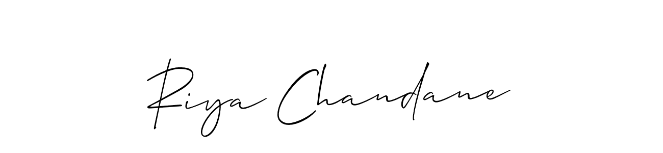 You should practise on your own different ways (Allison_Script) to write your name (Riya Chandane) in signature. don't let someone else do it for you. Riya Chandane signature style 2 images and pictures png