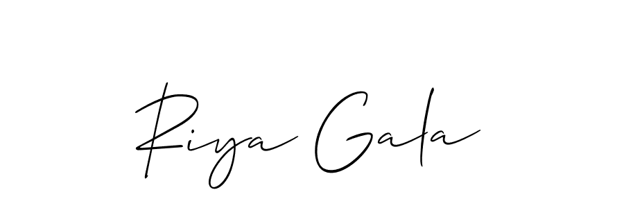 Allison_Script is a professional signature style that is perfect for those who want to add a touch of class to their signature. It is also a great choice for those who want to make their signature more unique. Get Riya Gala name to fancy signature for free. Riya Gala signature style 2 images and pictures png