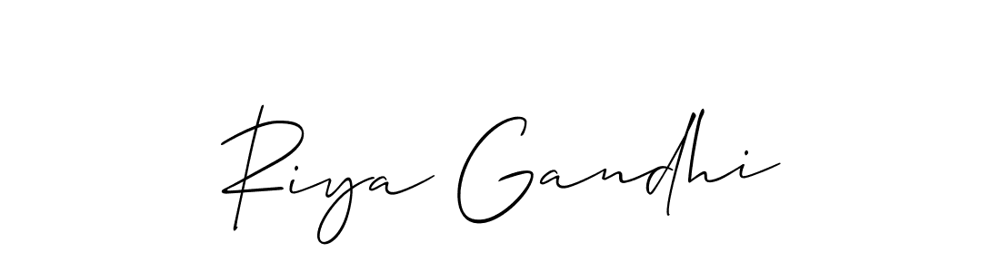 How to make Riya Gandhi signature? Allison_Script is a professional autograph style. Create handwritten signature for Riya Gandhi name. Riya Gandhi signature style 2 images and pictures png