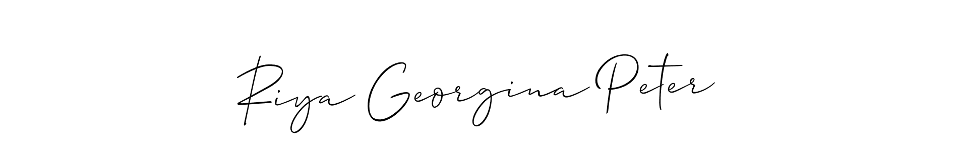 Check out images of Autograph of Riya Georgina Peter name. Actor Riya Georgina Peter Signature Style. Allison_Script is a professional sign style online. Riya Georgina Peter signature style 2 images and pictures png