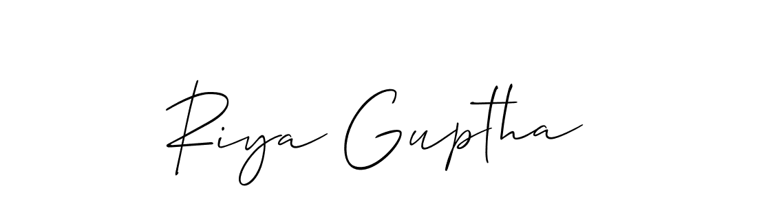 if you are searching for the best signature style for your name Riya Guptha. so please give up your signature search. here we have designed multiple signature styles  using Allison_Script. Riya Guptha signature style 2 images and pictures png