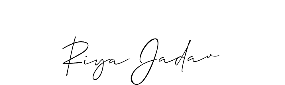 Riya Jadav stylish signature style. Best Handwritten Sign (Allison_Script) for my name. Handwritten Signature Collection Ideas for my name Riya Jadav. Riya Jadav signature style 2 images and pictures png