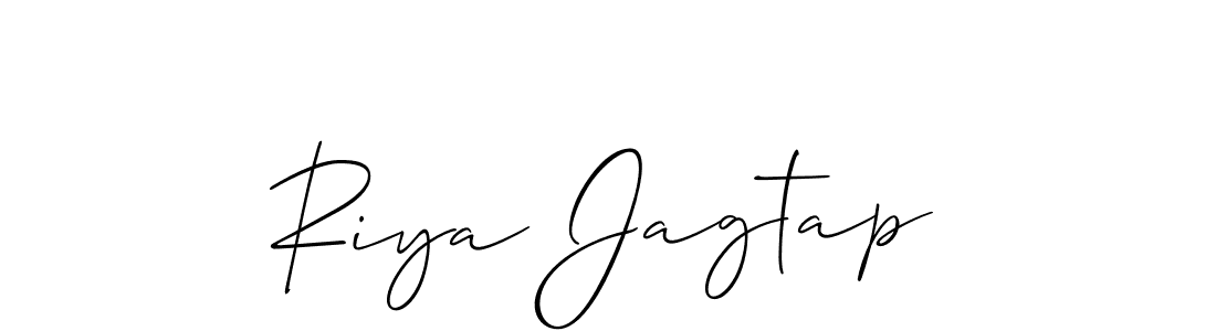 Design your own signature with our free online signature maker. With this signature software, you can create a handwritten (Allison_Script) signature for name Riya Jagtap. Riya Jagtap signature style 2 images and pictures png