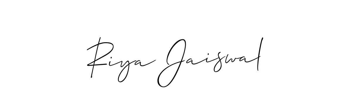 You should practise on your own different ways (Allison_Script) to write your name (Riya Jaiswal) in signature. don't let someone else do it for you. Riya Jaiswal signature style 2 images and pictures png