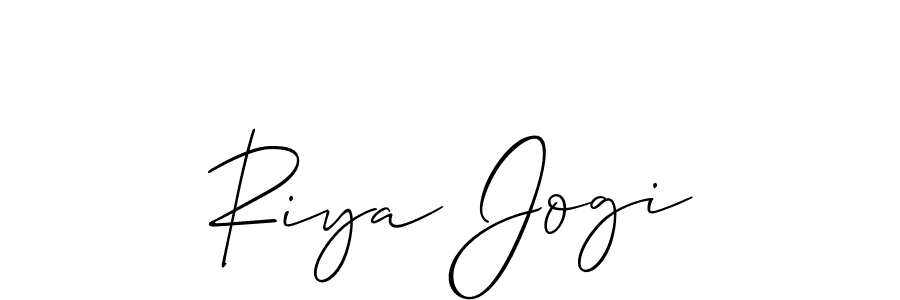 How to Draw Riya Jogi signature style? Allison_Script is a latest design signature styles for name Riya Jogi. Riya Jogi signature style 2 images and pictures png