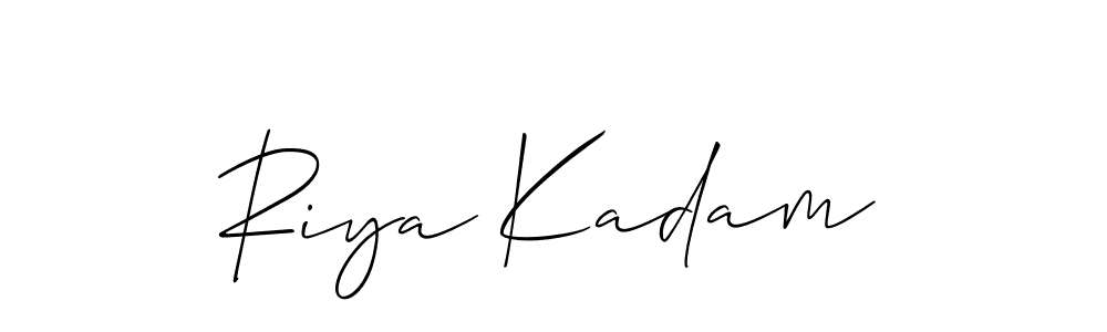 Design your own signature with our free online signature maker. With this signature software, you can create a handwritten (Allison_Script) signature for name Riya Kadam. Riya Kadam signature style 2 images and pictures png