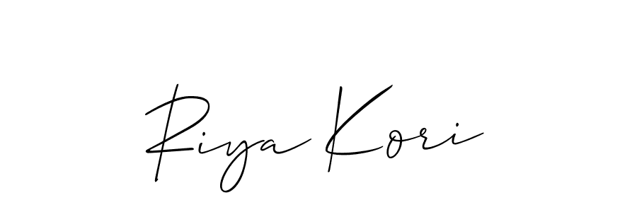 Also we have Riya Kori name is the best signature style. Create professional handwritten signature collection using Allison_Script autograph style. Riya Kori signature style 2 images and pictures png