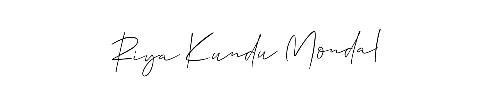 Make a beautiful signature design for name Riya Kundu Mondal. Use this online signature maker to create a handwritten signature for free. Riya Kundu Mondal signature style 2 images and pictures png