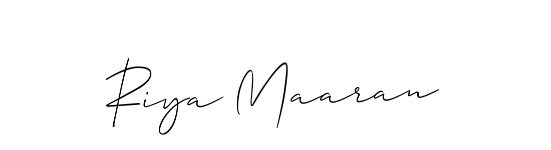 Also we have Riya Maaran name is the best signature style. Create professional handwritten signature collection using Allison_Script autograph style. Riya Maaran signature style 2 images and pictures png