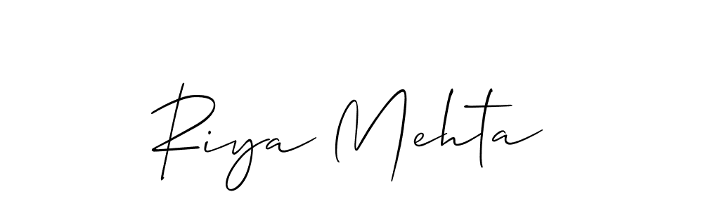 Make a short Riya Mehta signature style. Manage your documents anywhere anytime using Allison_Script. Create and add eSignatures, submit forms, share and send files easily. Riya Mehta signature style 2 images and pictures png