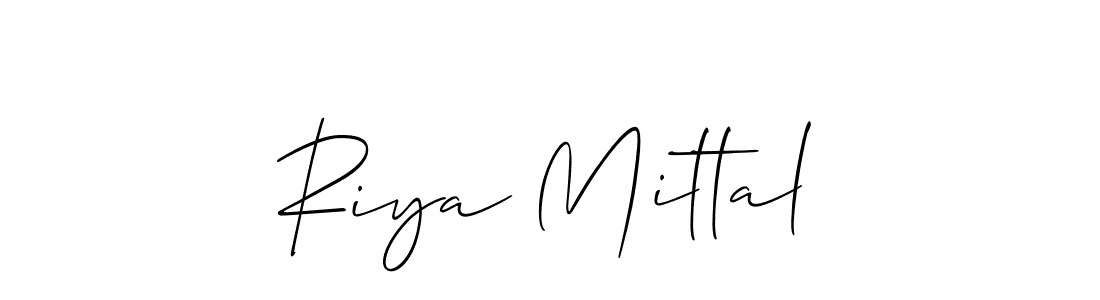 if you are searching for the best signature style for your name Riya Mittal. so please give up your signature search. here we have designed multiple signature styles  using Allison_Script. Riya Mittal signature style 2 images and pictures png