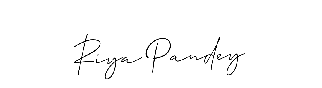 Design your own signature with our free online signature maker. With this signature software, you can create a handwritten (Allison_Script) signature for name Riya Pandey. Riya Pandey signature style 2 images and pictures png