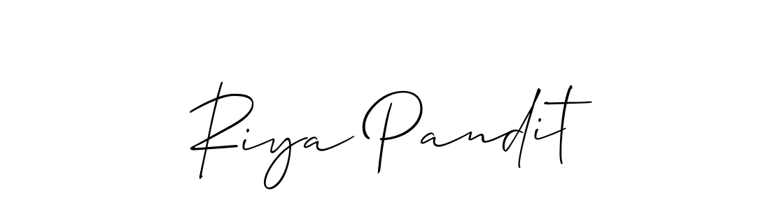 Similarly Allison_Script is the best handwritten signature design. Signature creator online .You can use it as an online autograph creator for name Riya Pandit. Riya Pandit signature style 2 images and pictures png