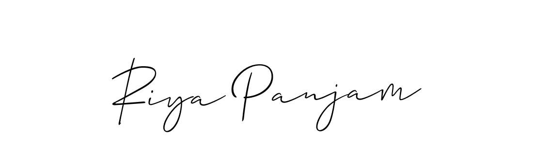 How to make Riya Panjam signature? Allison_Script is a professional autograph style. Create handwritten signature for Riya Panjam name. Riya Panjam signature style 2 images and pictures png