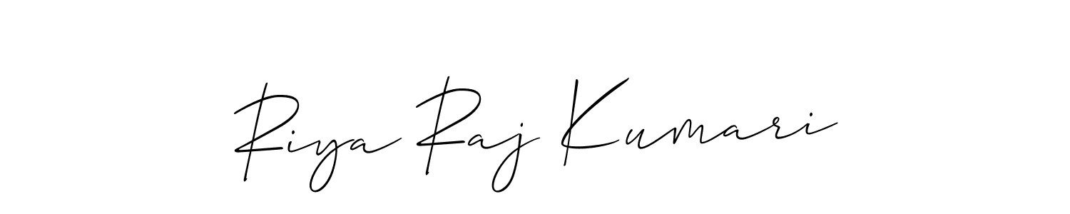 Create a beautiful signature design for name Riya Raj Kumari. With this signature (Allison_Script) fonts, you can make a handwritten signature for free. Riya Raj Kumari signature style 2 images and pictures png