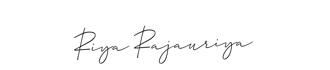 Create a beautiful signature design for name Riya Rajauriya. With this signature (Allison_Script) fonts, you can make a handwritten signature for free. Riya Rajauriya signature style 2 images and pictures png