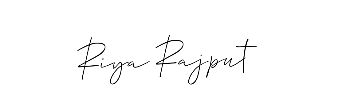 Design your own signature with our free online signature maker. With this signature software, you can create a handwritten (Allison_Script) signature for name Riya Rajput. Riya Rajput signature style 2 images and pictures png