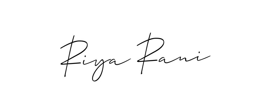You can use this online signature creator to create a handwritten signature for the name Riya Rani. This is the best online autograph maker. Riya Rani signature style 2 images and pictures png
