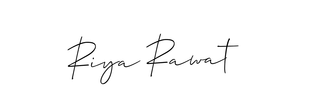 Design your own signature with our free online signature maker. With this signature software, you can create a handwritten (Allison_Script) signature for name Riya Rawat. Riya Rawat signature style 2 images and pictures png