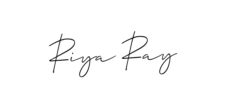 Make a beautiful signature design for name Riya Ray. With this signature (Allison_Script) style, you can create a handwritten signature for free. Riya Ray signature style 2 images and pictures png