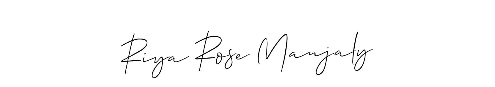 How to Draw Riya Rose Manjaly signature style? Allison_Script is a latest design signature styles for name Riya Rose Manjaly. Riya Rose Manjaly signature style 2 images and pictures png