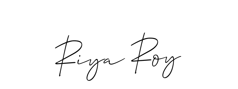 Make a beautiful signature design for name Riya Roy. With this signature (Allison_Script) style, you can create a handwritten signature for free. Riya Roy signature style 2 images and pictures png