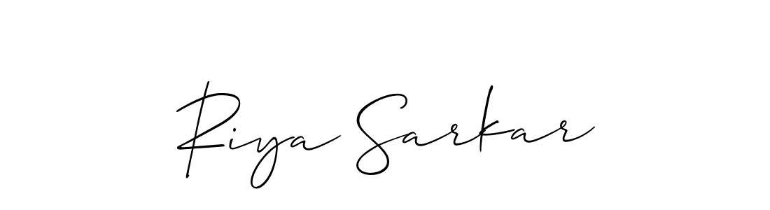 Design your own signature with our free online signature maker. With this signature software, you can create a handwritten (Allison_Script) signature for name Riya Sarkar. Riya Sarkar signature style 2 images and pictures png