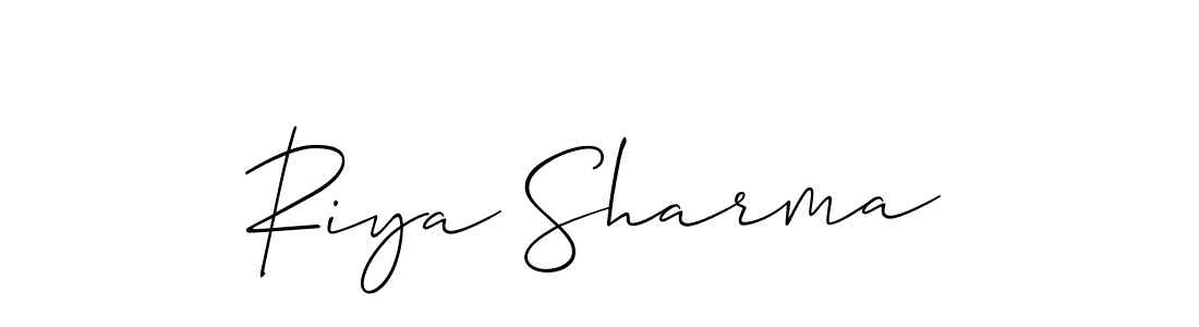 Also we have Riya Sharma name is the best signature style. Create professional handwritten signature collection using Allison_Script autograph style. Riya Sharma signature style 2 images and pictures png