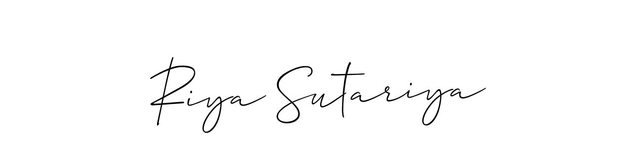 Make a beautiful signature design for name Riya Sutariya. Use this online signature maker to create a handwritten signature for free. Riya Sutariya signature style 2 images and pictures png