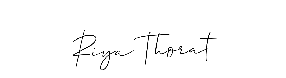 How to make Riya Thorat signature? Allison_Script is a professional autograph style. Create handwritten signature for Riya Thorat name. Riya Thorat signature style 2 images and pictures png