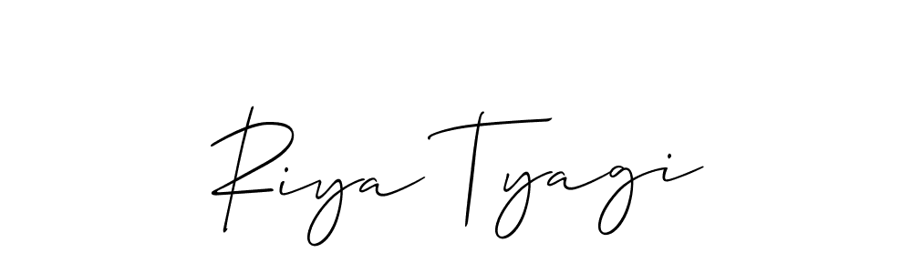 Similarly Allison_Script is the best handwritten signature design. Signature creator online .You can use it as an online autograph creator for name Riya Tyagi. Riya Tyagi signature style 2 images and pictures png