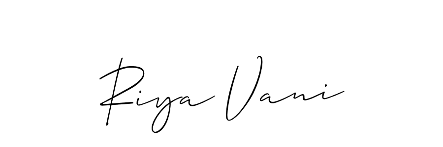 if you are searching for the best signature style for your name Riya Vani. so please give up your signature search. here we have designed multiple signature styles  using Allison_Script. Riya Vani signature style 2 images and pictures png